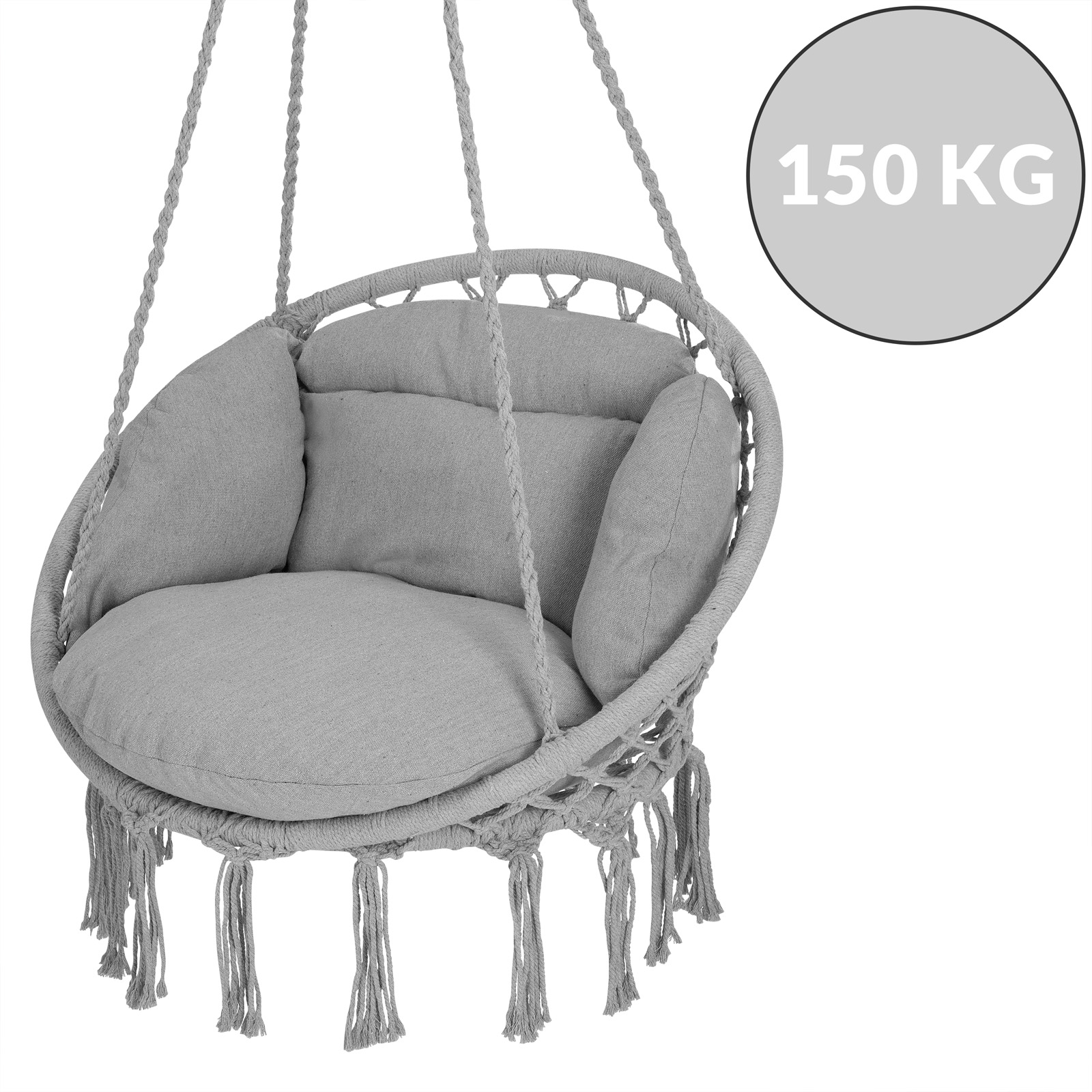 Hangstoel\u0020Lichtgrijs\u002080x60x140cm Hangstoel\u0020Lichtgrijs\u002080x60x140cm