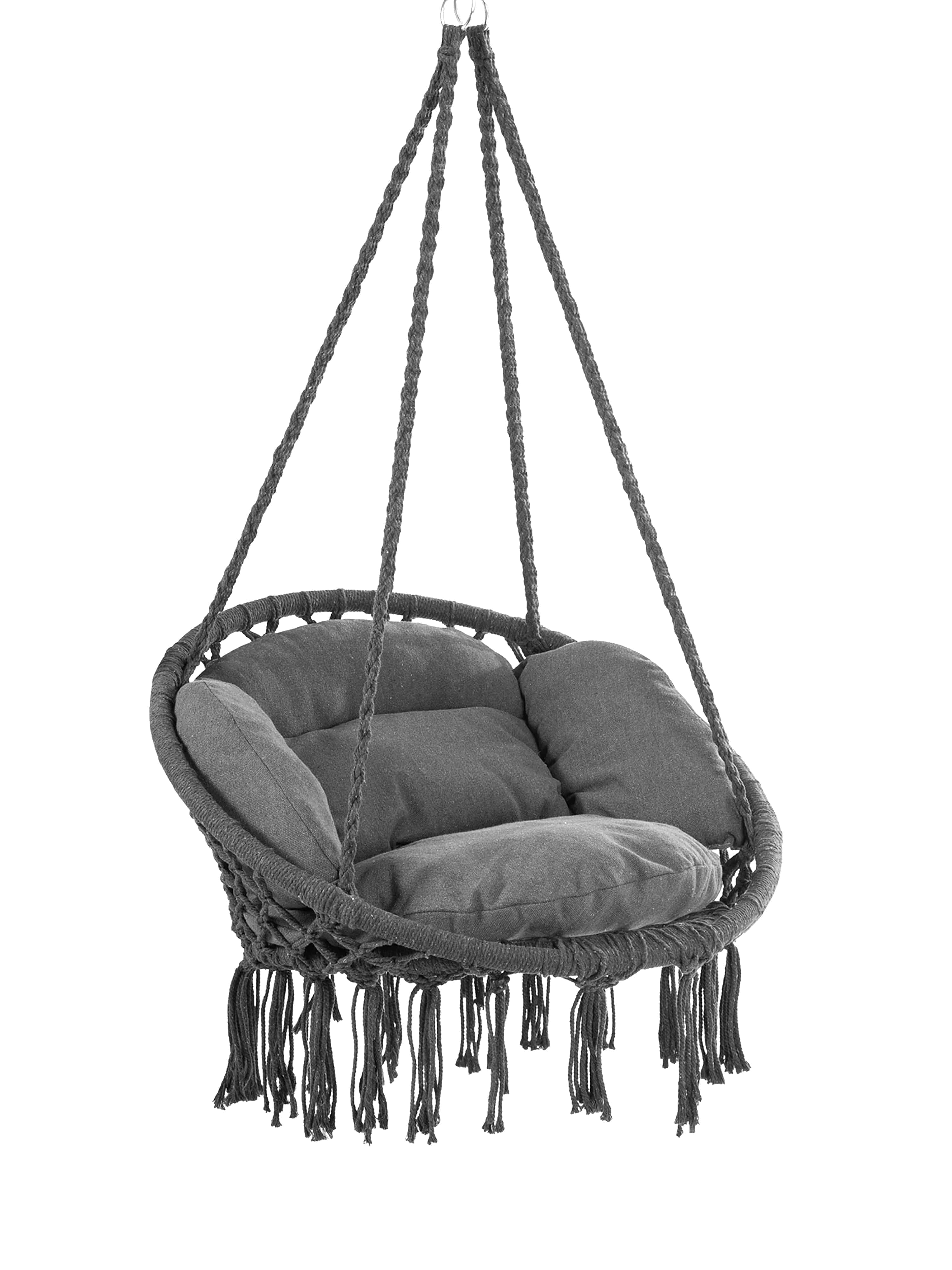 Hangstoel\u0020Antraciet\u002080x60x140cm Hangstoel\u0020Antraciet\u002080x60x140cm