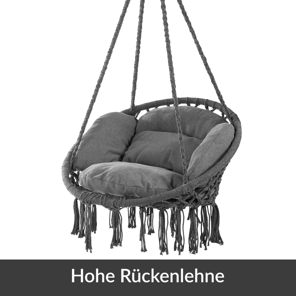 Hangstoel\u0020Antraciet\u002080x60x140cm Hangstoel\u0020Antraciet\u002080x60x140cm