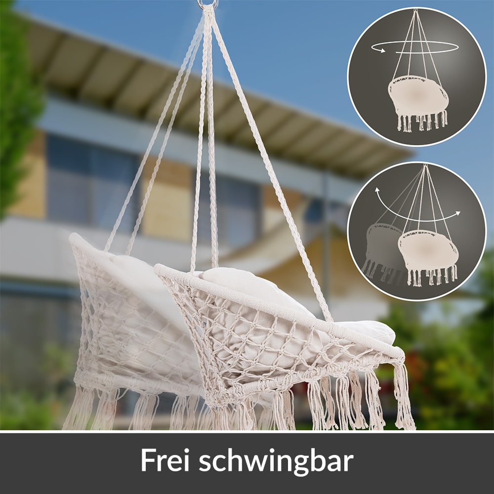 Hangstoel\u0020Antraciet\u002080x60x140cm Hangstoel\u0020Antraciet\u002080x60x140cm