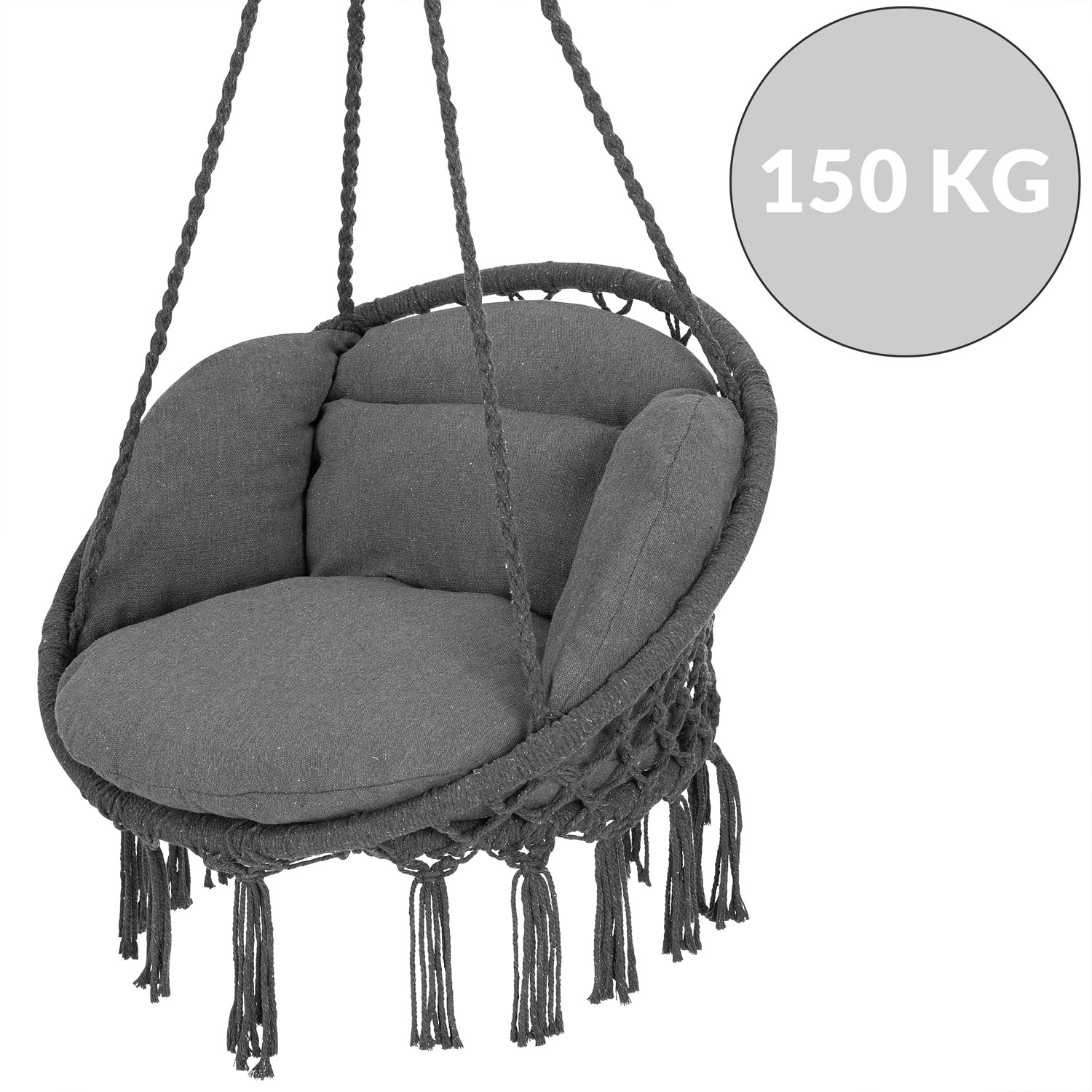 Hangstoel\u0020Antraciet\u002080x60x140cm Hangstoel\u0020Antraciet\u002080x60x140cm