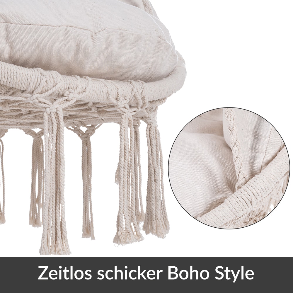 Hangstoel\u0020Cr\u00E8me\u002080x60x140cm Hangstoel\u0020Cr\u00E8me\u002080x60x140cm