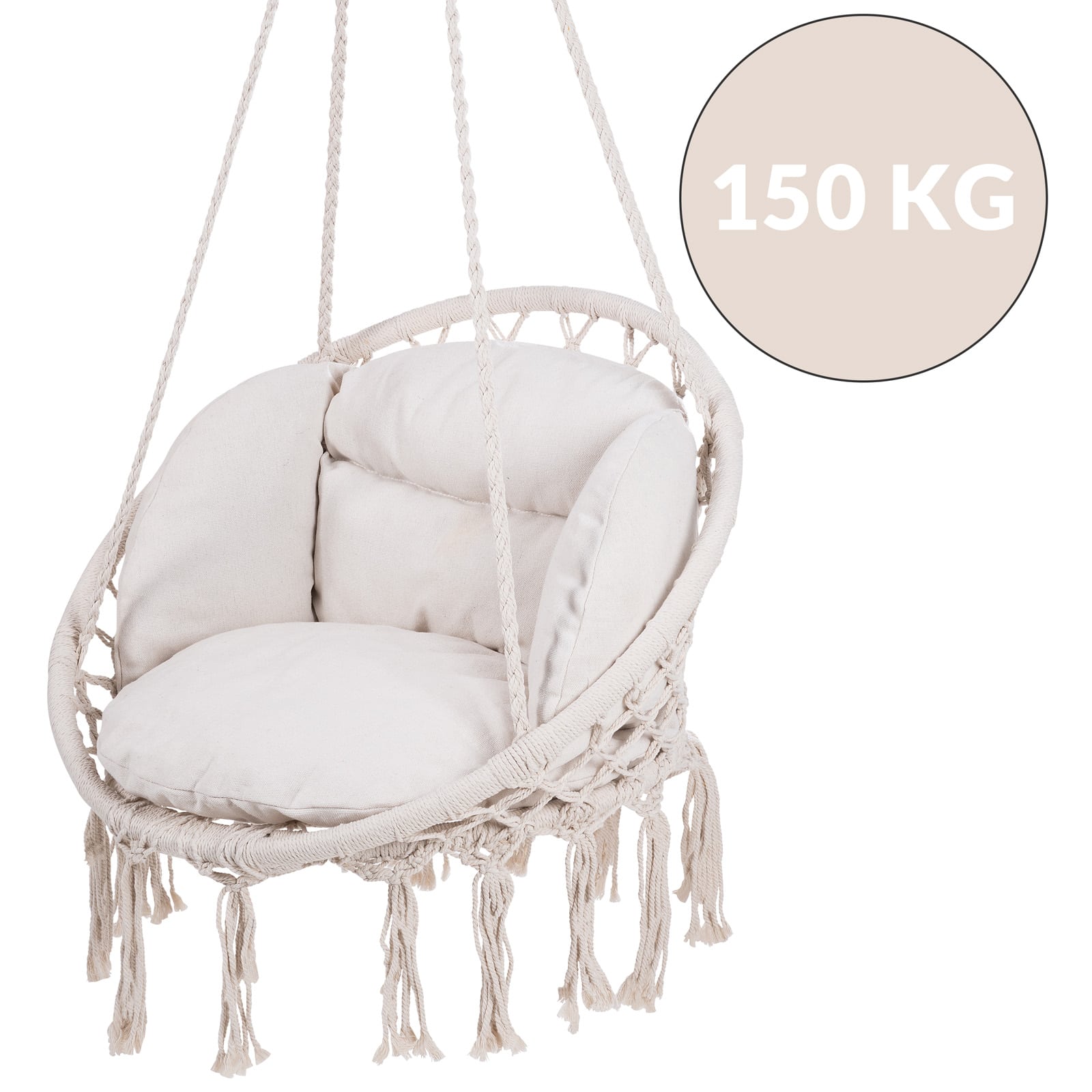 Hangstoel\u0020Cr\u00E8me\u002080x60x140cm Hangstoel\u0020Cr\u00E8me\u002080x60x140cm