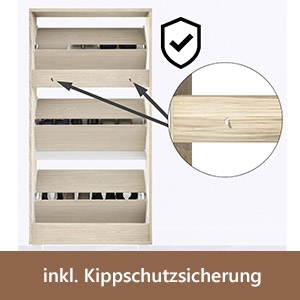 Schoenenkast\u0020Eiken\u002DWit\u0020115x60x24cm\u00203\u0020Kleppen Schoenenkast\u0020Eiken\u002DWit\u0020115x60x24cm\u00203\u0020Kleppen