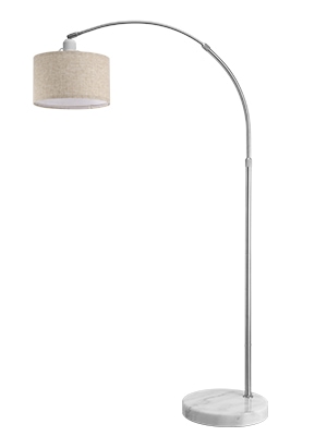 Booglamp\u0020Grijs\u0020linnen\u0020150\u002D175cm\u0020verstelbaar