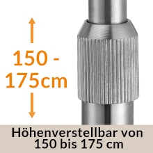 Booglamp\u0020Grijs\u0020linnen\u0020150\u002D175cm\u0020verstelbaar