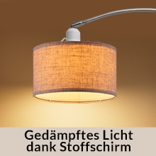 Booglamp\u0020Grijs\u0020linnen\u0020150\u002D175cm\u0020verstelbaar