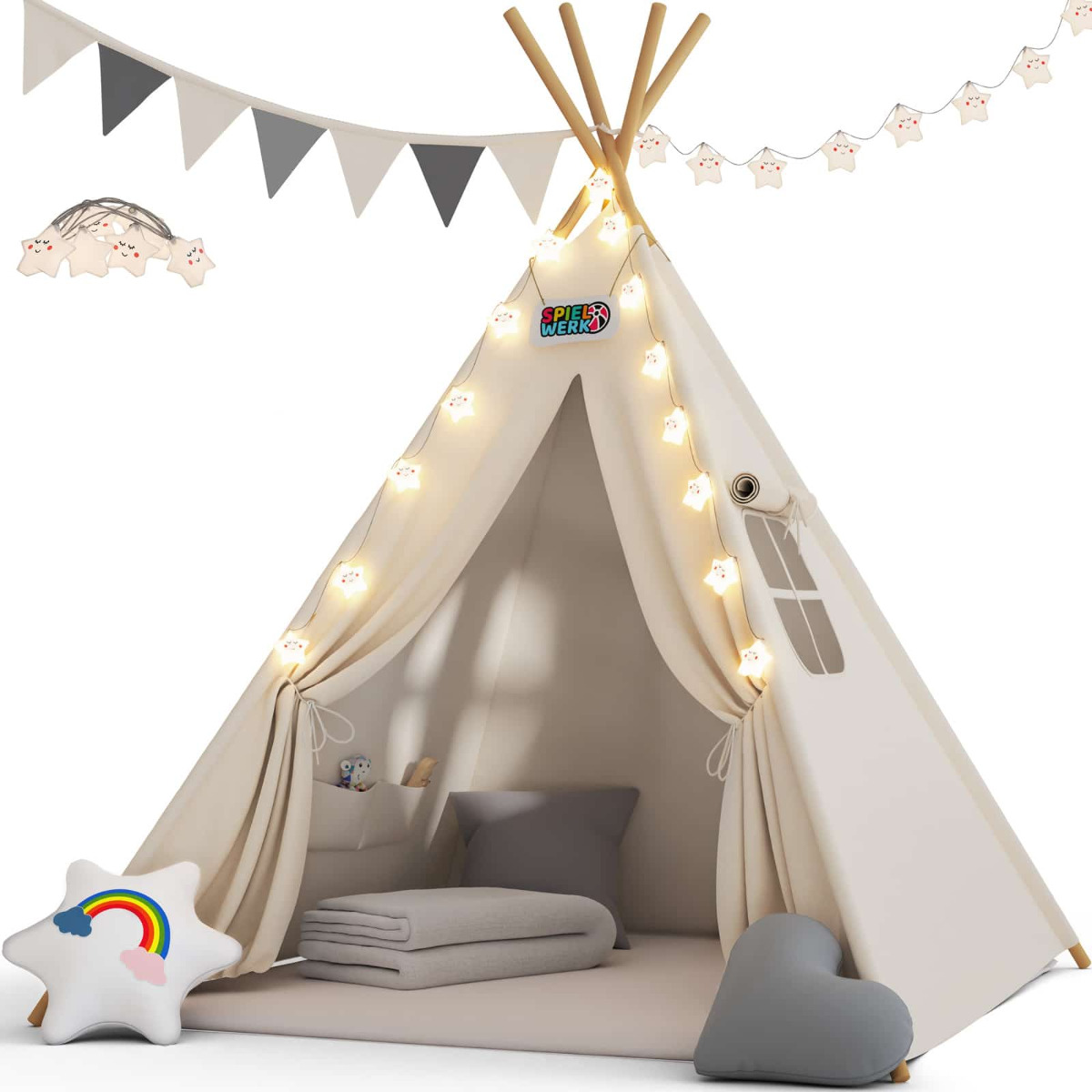Tipi\u0020Speeltent\u0020Wit\u0020160x120x120cm Tipi\u0020Speeltent\u0020Wit\u0020160x120x120cm