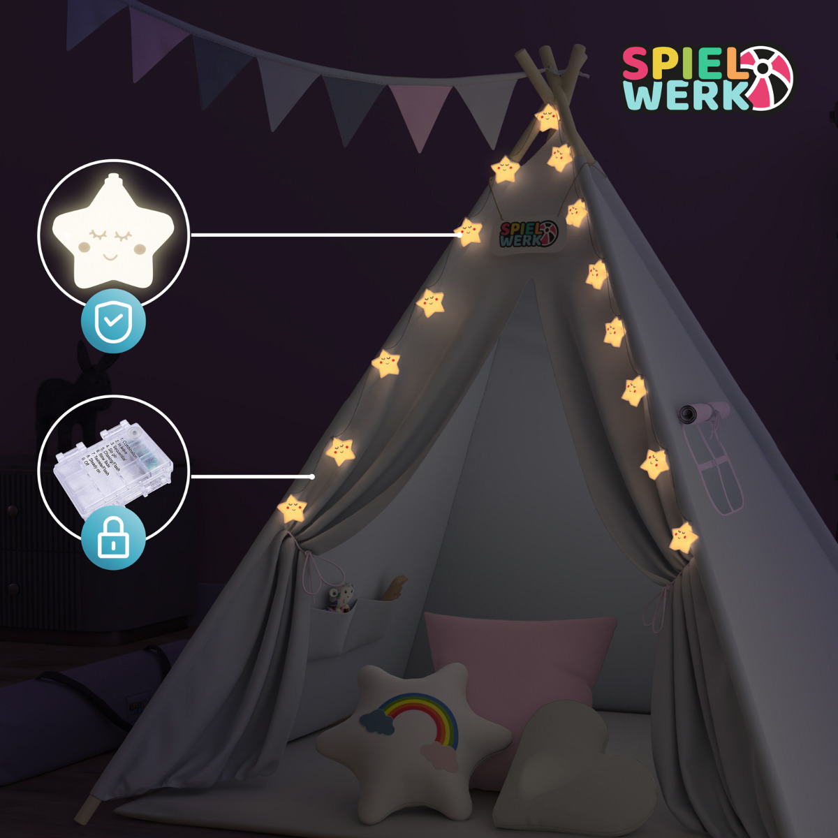 Tipi\u0020Speeltent\u0020Roze\u0020160x120x120cm