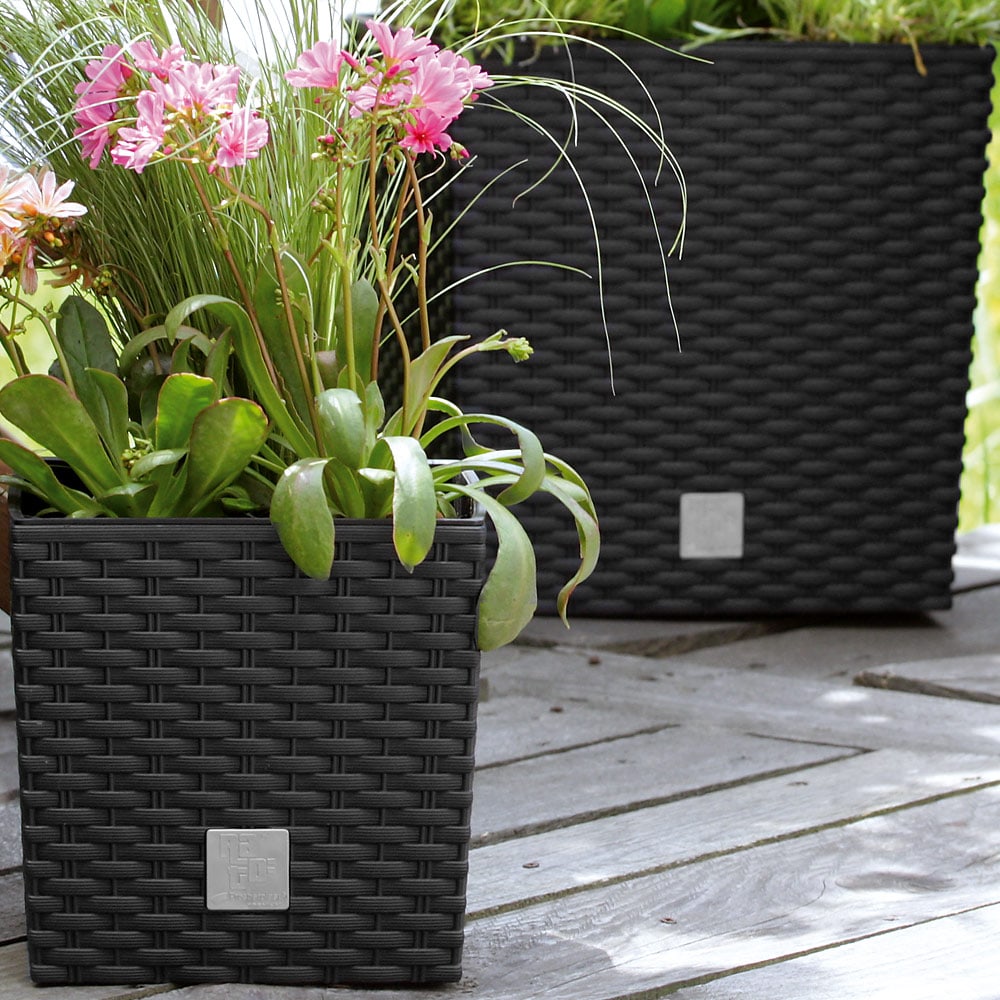 Wicker\u0020Blumentopf\u0020\u0020Rato\u0020Low\u0020Anthrazit\u002032x32x33cm