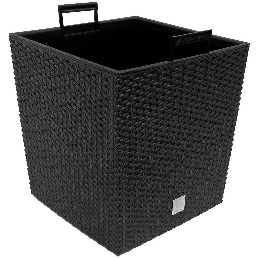 Wicker\u0020Blumentopf\u0020\u0020Rato\u0020Low\u0020Anthrazit\u002032x32x33cm