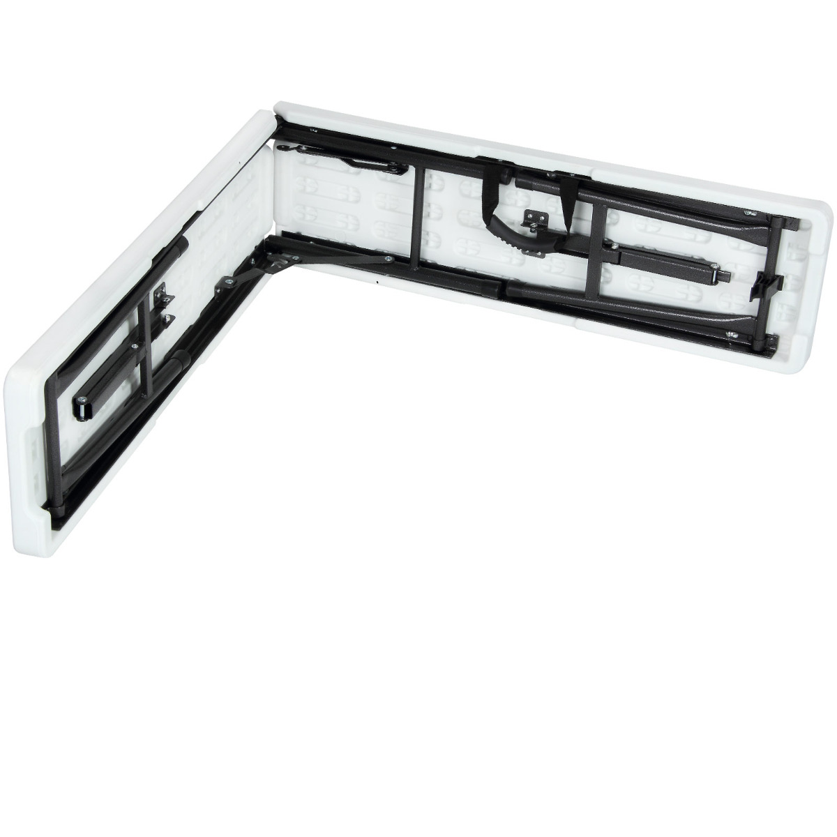 Bierbanken\u0020set\u0020van\u00202\u0020stuks\u0020Kunststof\u0020Wit\u0020\u002D\u0020180cm