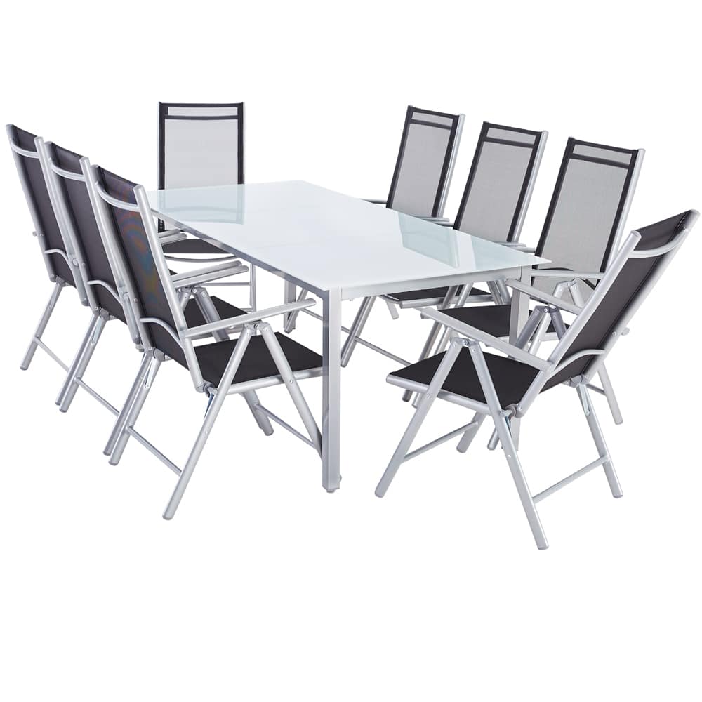 Tuinset\u0020Bern\u00209\u002Ddelig\u0020Zilver\u0020Aluminium\u0020Matglas