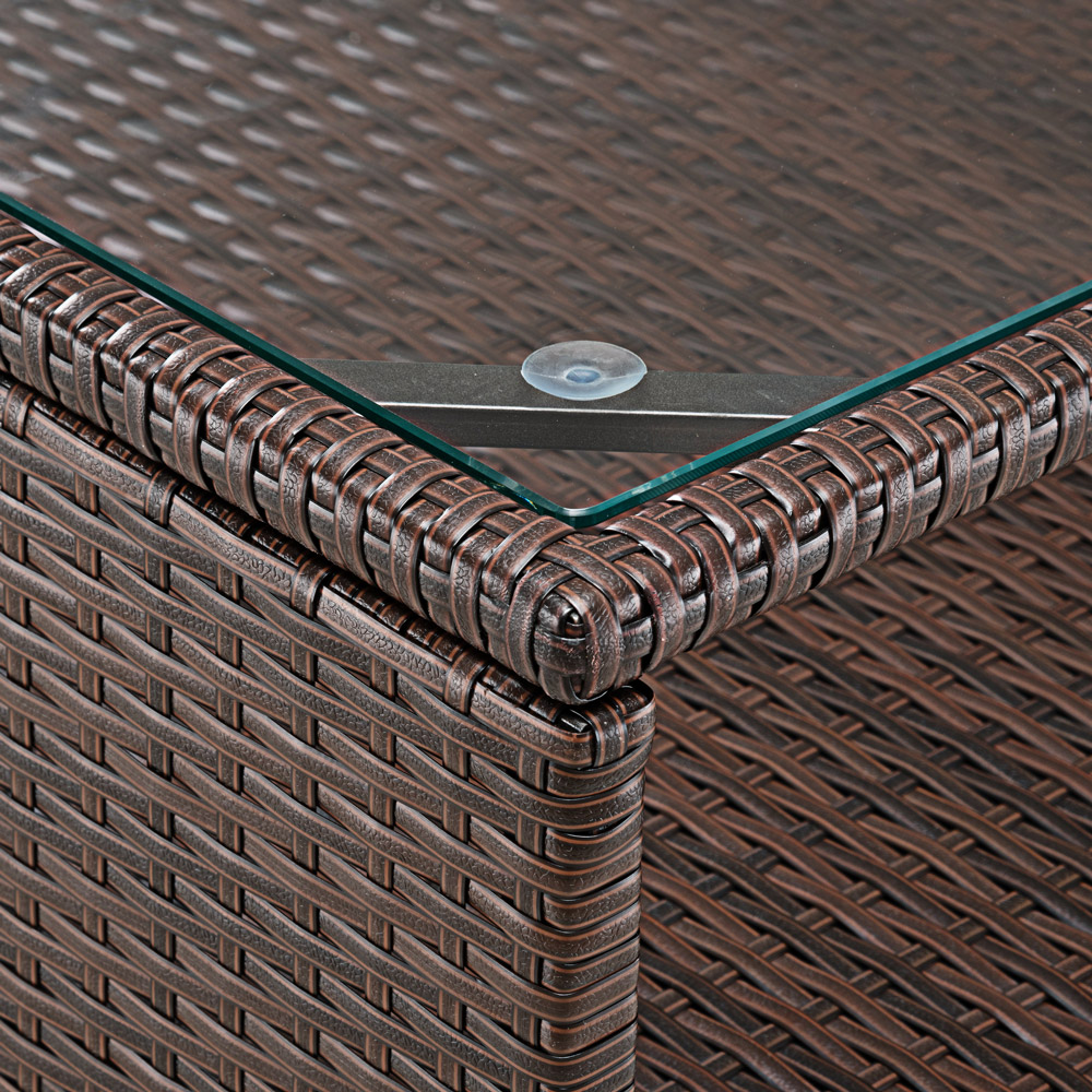 Polyrotan\u0020XL\u0020Lounge\u0020Bruin\u002FCr\u00E8me\u0020met\u0020dikke\u0020rugkussens