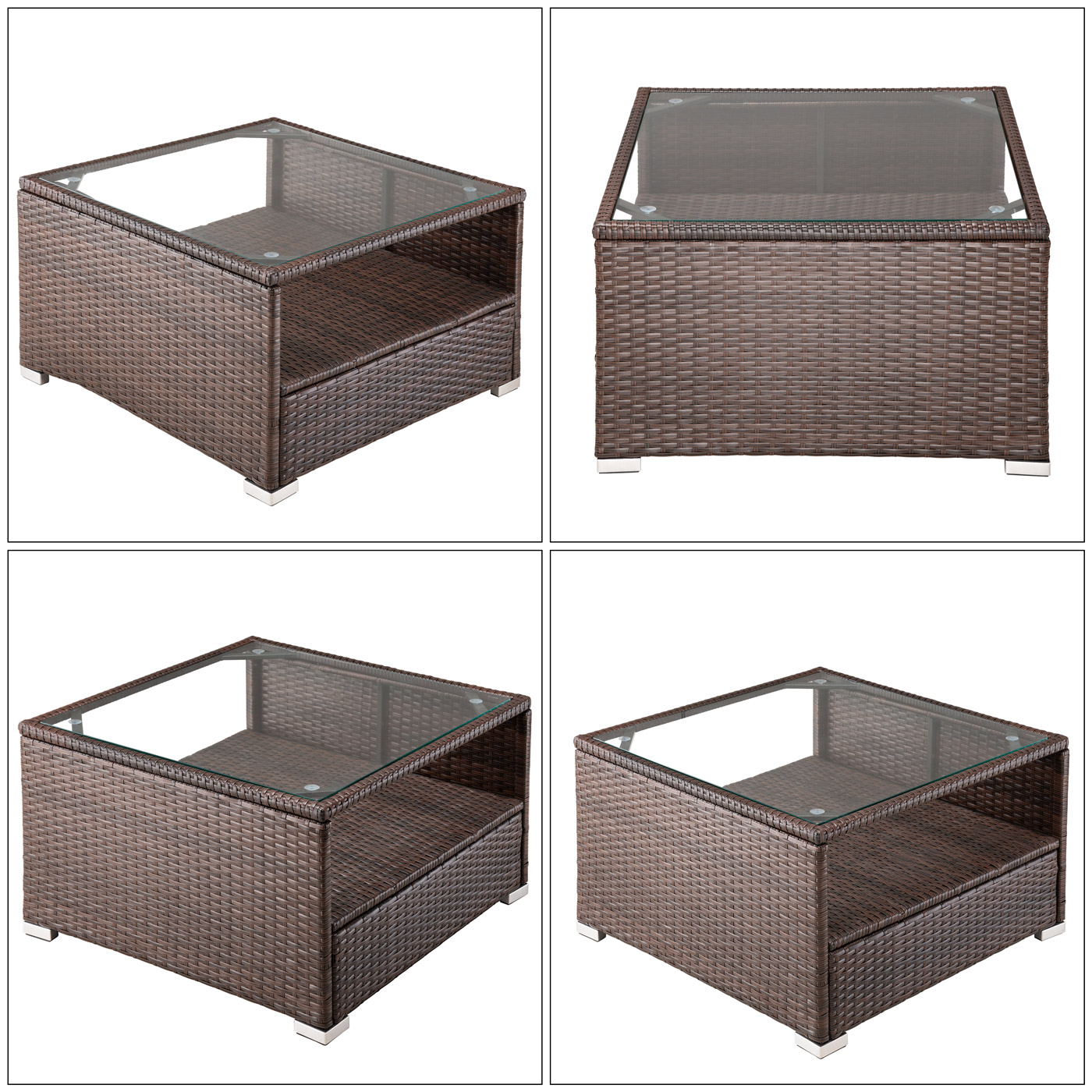Polyrotan\u0020XL\u0020Lounge\u0020Bruin\u002FCr\u00E8me\u0020met\u0020dikke\u0020rugkussens