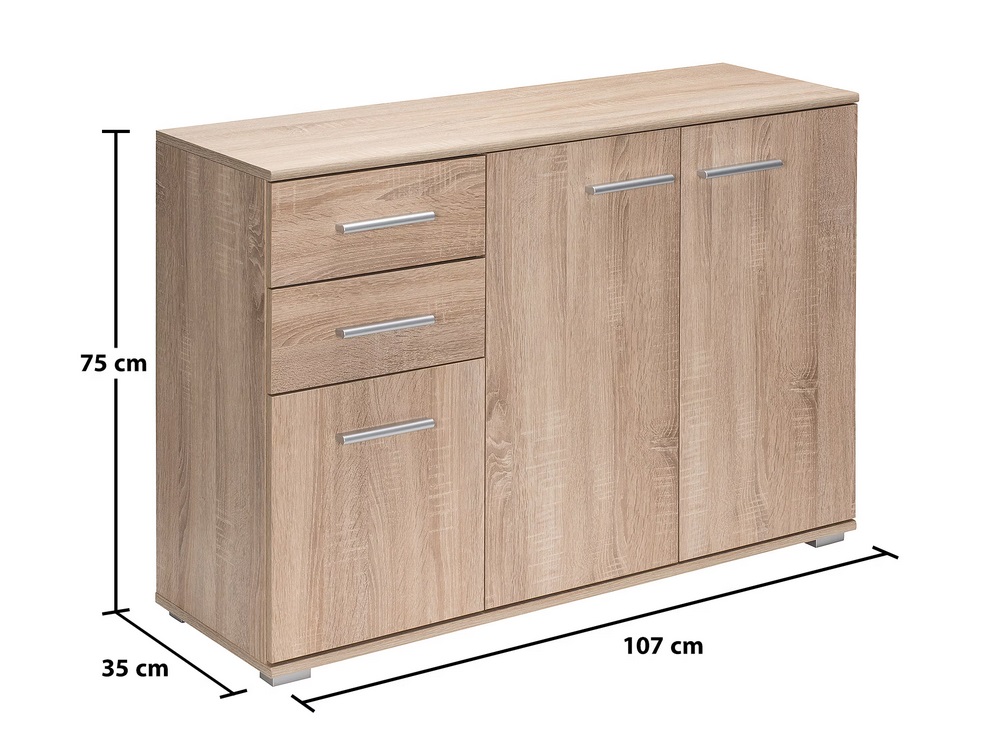 Dressoir\u0020Alba\u0020MDF\u002DEiken\u0020107x75x35cm\u0020