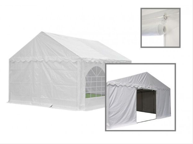 Eindwand\u0020PVC\u0020met\u0020deuringang\u00206\u0020mtr\u0020breed\u0020WIT