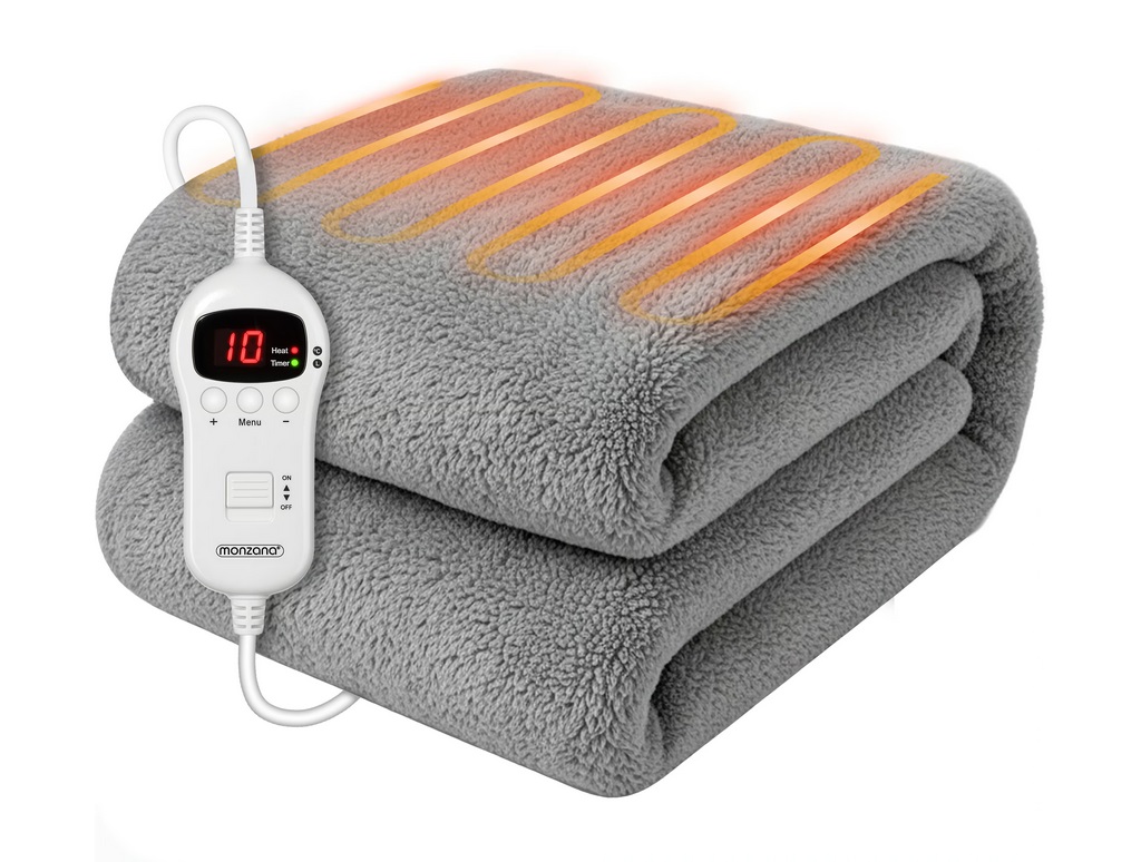 Elektrische\u0020Verwarmingsdeken\u0020Grijs\u0020180x130cm\u0020met\u0020Timer\u0020