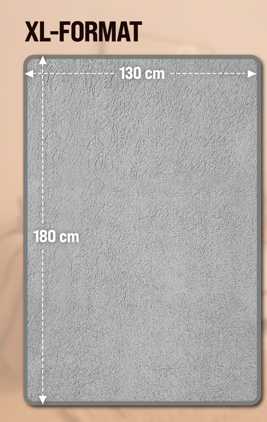 Elektrische\u0020Verwarmingsdeken\u0020Grijs\u0020180x130cm\u0020met\u0020Timer\u0020