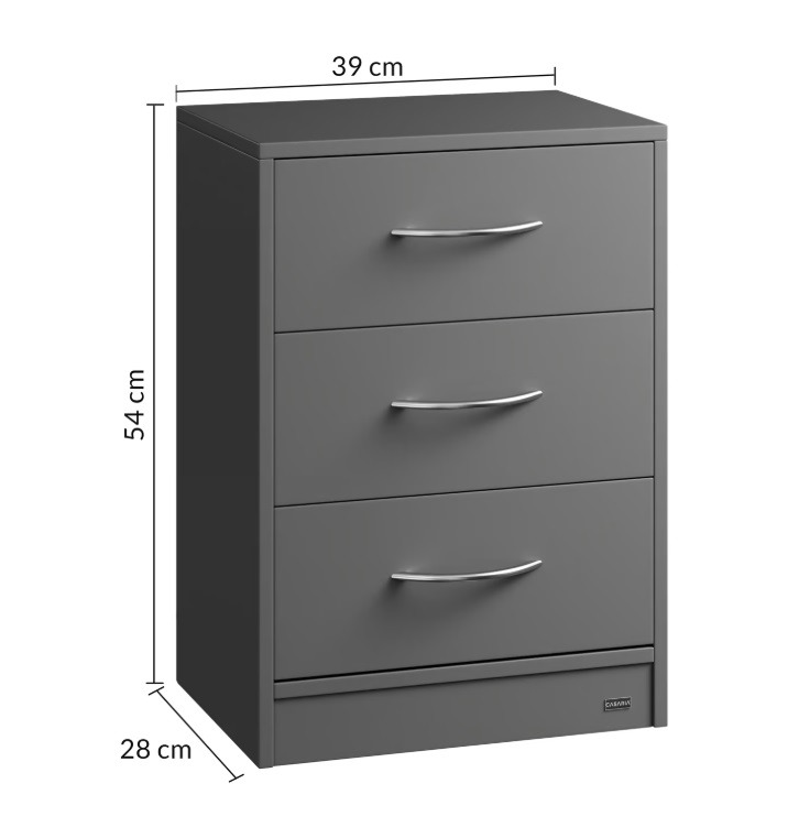 Nachtkastje\u0020Eloise\u00202\u0020Stuks\u0020Antraciet\u002054x39x28cm\u0020LED