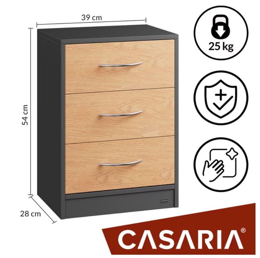 Ladenkast\u0020Nachtkastje\u0020Eloise\u0020Hout\u0020Grijs\u002054x39x28cm Ladenkast\u0020Nachtkastje\u0020Eloise\u0020Hout\u0020Grijs\u002054x39x28cm