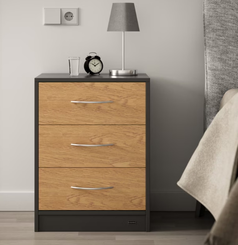 Ladenkast\u0020Nachtkastje\u0020Eloise\u0020Hout\u0020Grijs\u002054x39x28cm Ladenkast\u0020Nachtkastje\u0020Eloise\u0020Hout\u0020Grijs\u002054x39x28cm