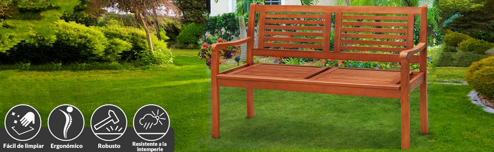 Tuinbank\u0020Bruin\u0020Eucalyptushout\u0020FSC\u00AE\u002Dgecertificeerd\u0020120x56x88cm