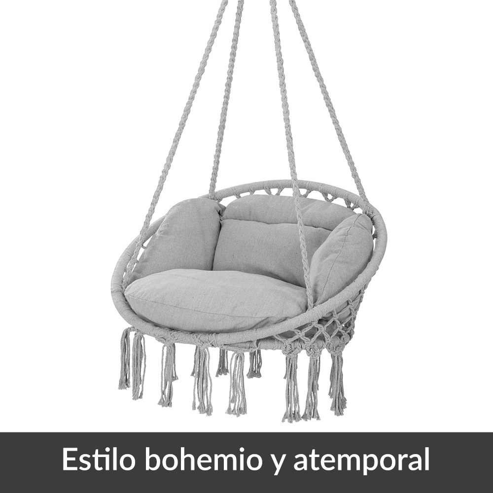 Hangstoel\u0020Lichtgrijs\u002080x60x140cm Hangstoel\u0020Lichtgrijs\u002080x60x140cm