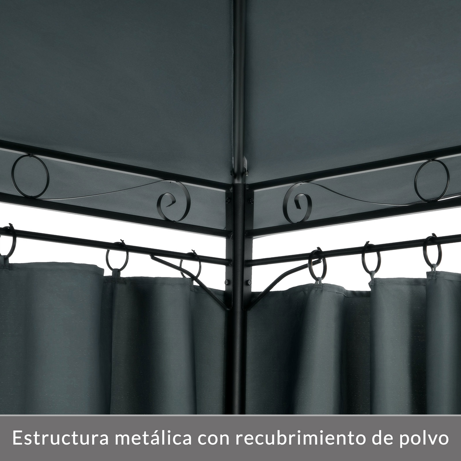 Paviljoen\u0020Topaz\u0020Antraciet\u00203x4m\u0020UV\u002Dbescherming\u002050\u002B