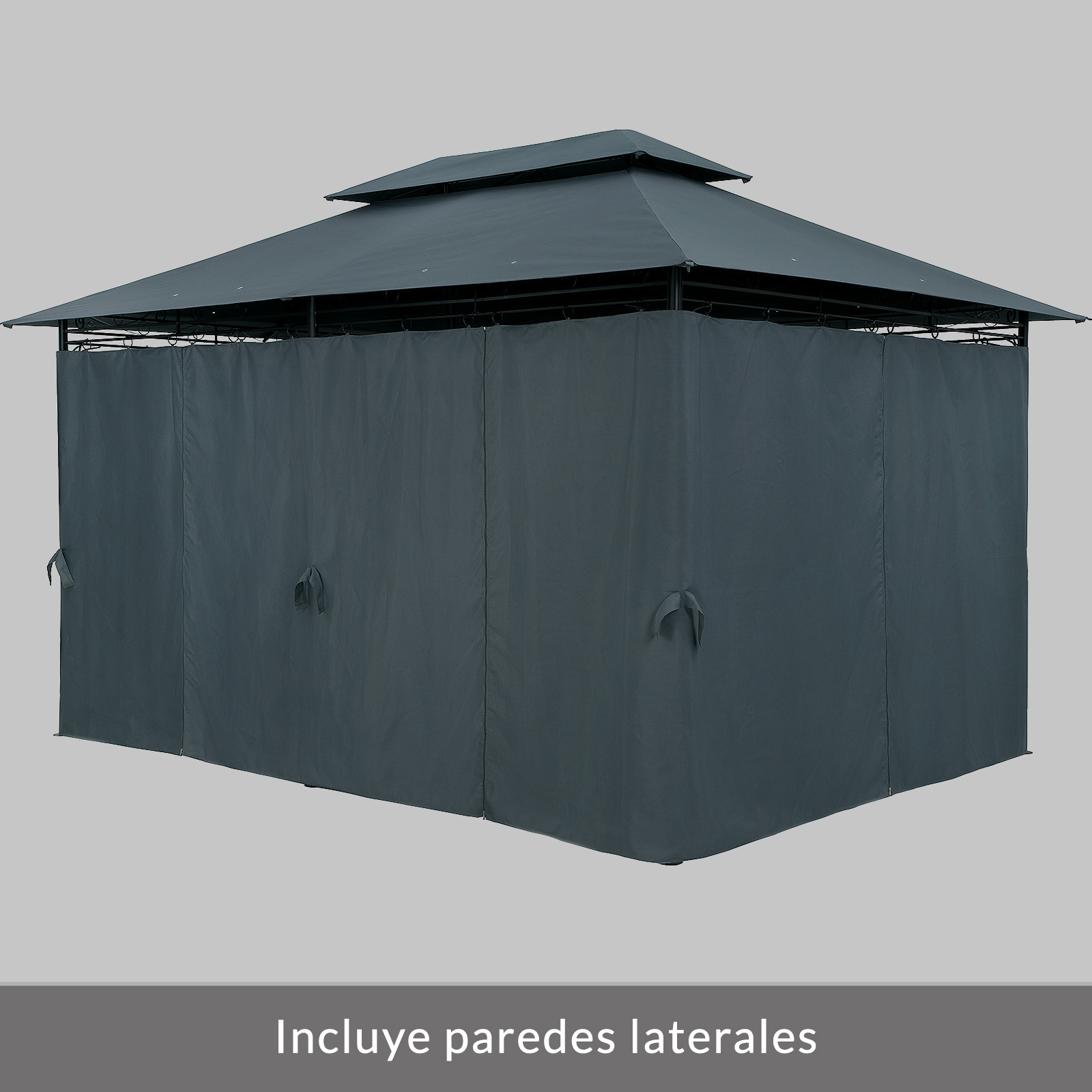 Paviljoen\u0020Topaz\u0020Antraciet\u00203x4m\u0020UV\u002Dbescherming\u002050\u002B