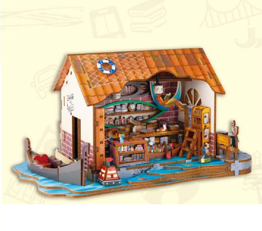 PlayfulMario\u0020Drijvende\u0020Boekenwinkel\u0020met\u0020verlichting\u0020Modelbouw\u0020261\u0020Onderdelen