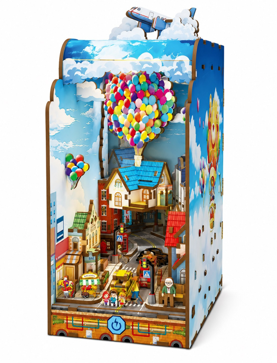 PlayfulMario\u0020BookNook\u0020Mobile\u0020Flying\u0020House\u0020met\u0020verlichting\u0020Modelbouw\u0020203\u0020Onderdelen