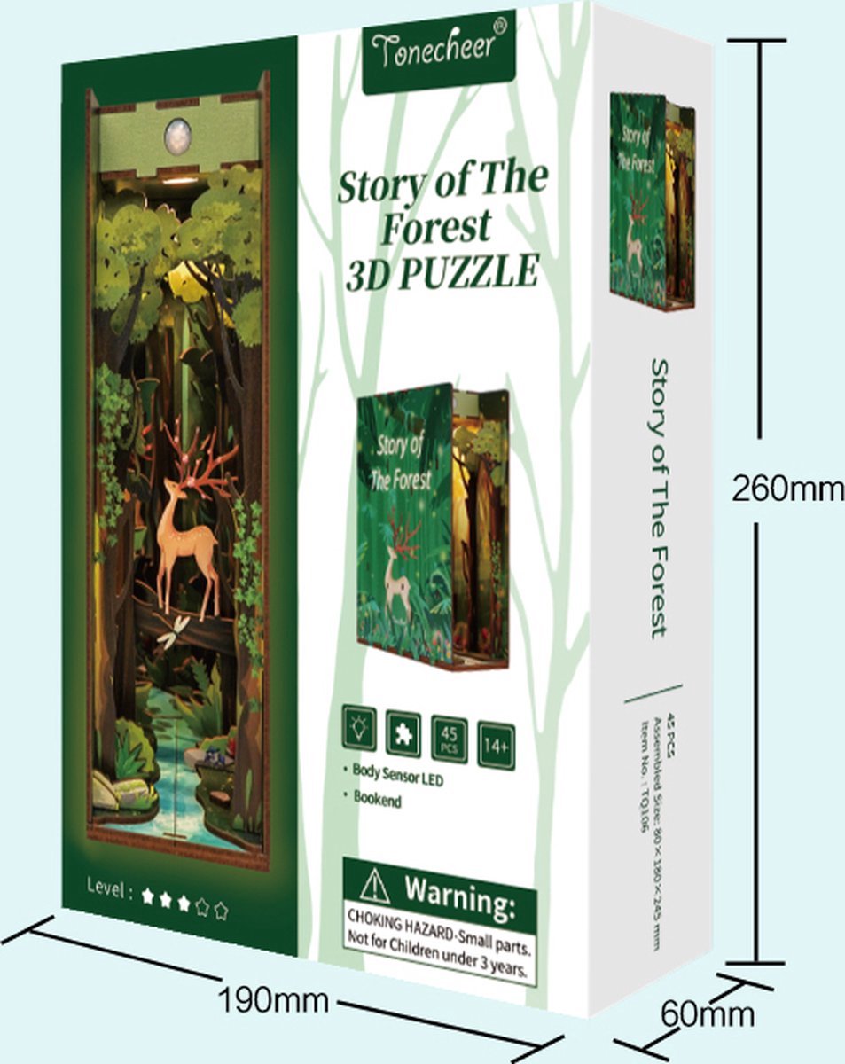 Tone\u002Dcheer\u0020BookNook\u0020Story\u0020of\u0020the\u0020Forest\u0020DIY\u0020Modelbouw\u0020Knutselen