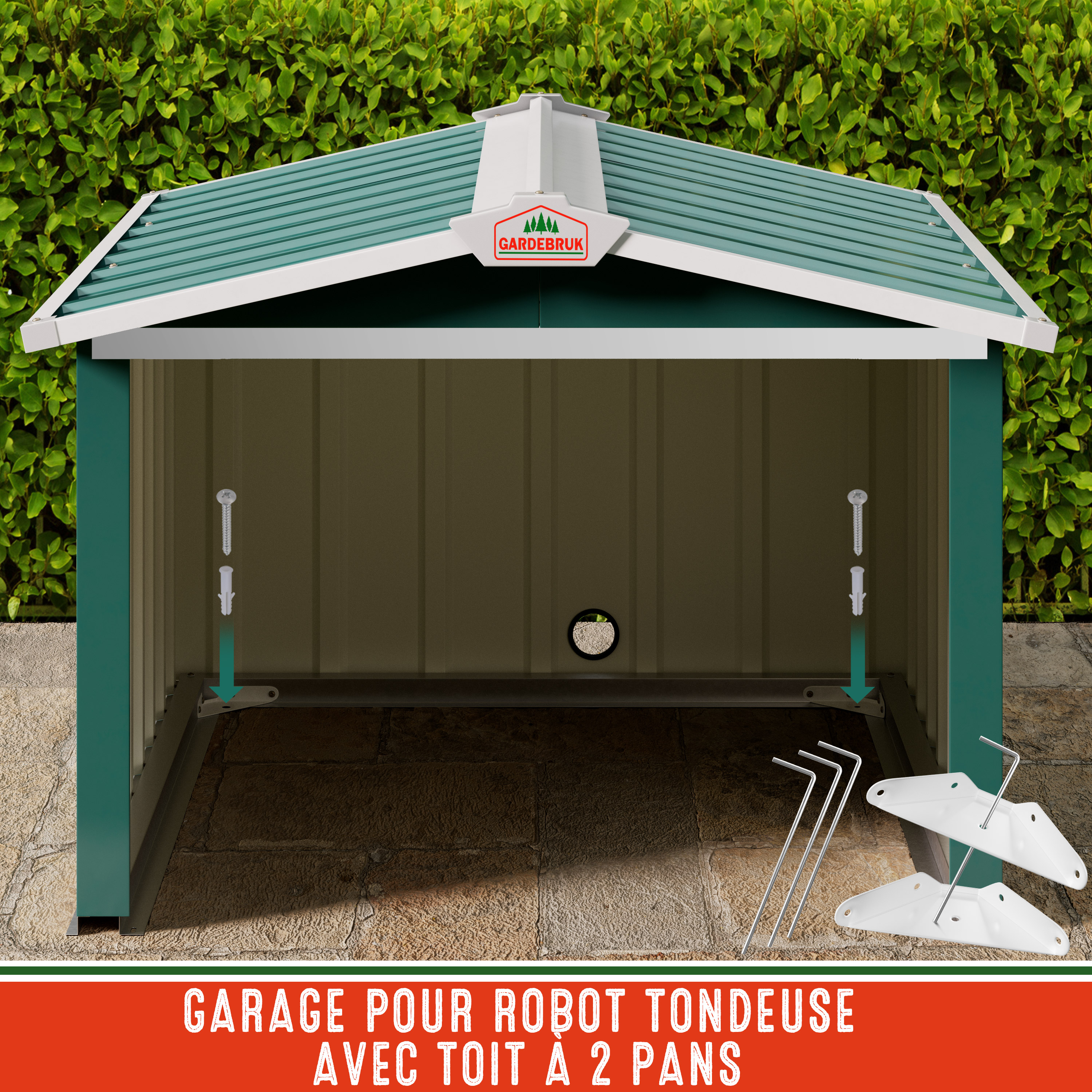 Robotmaaier\u0020Garage\u0020Groen\u0020Metaal\u002086x100x63cm Robotmaaier\u0020Garage\u0020Groen\u0020Metaal\u002086x100x63cm