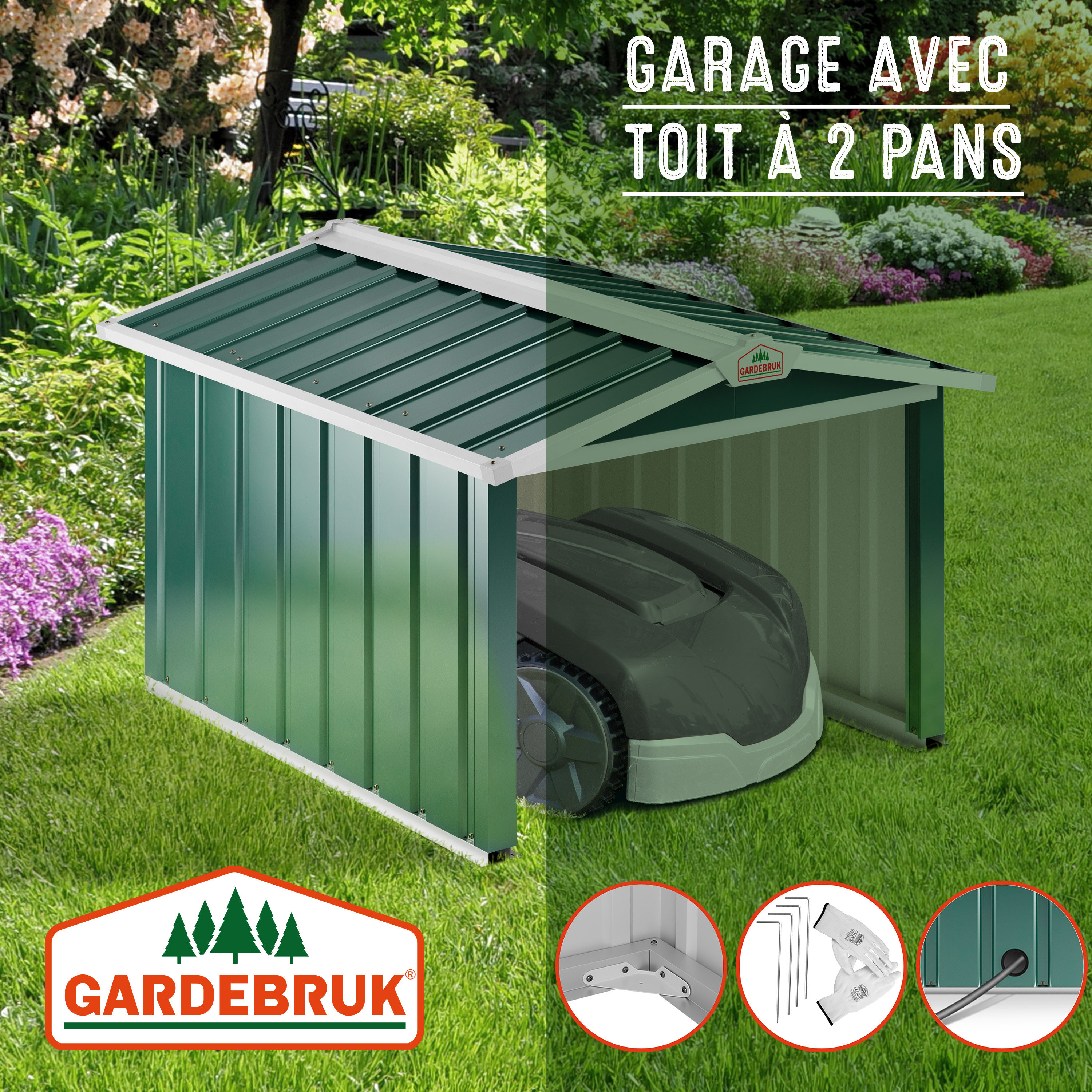 Robotmaaier\u0020Garage\u0020Groen\u0020Metaal\u002086x100x63cm Robotmaaier\u0020Garage\u0020Groen\u0020Metaal\u002086x100x63cm