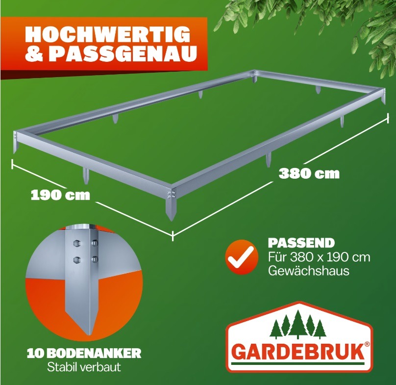 Stalen\u0020fundering\u0020voor\u0020broeikas\u0020380x190x12cm\u0020gegalvaniseerd Stalen\u0020fundering\u0020voor\u0020broeikas\u0020380x190x12cm\u0020gegalvaniseerd