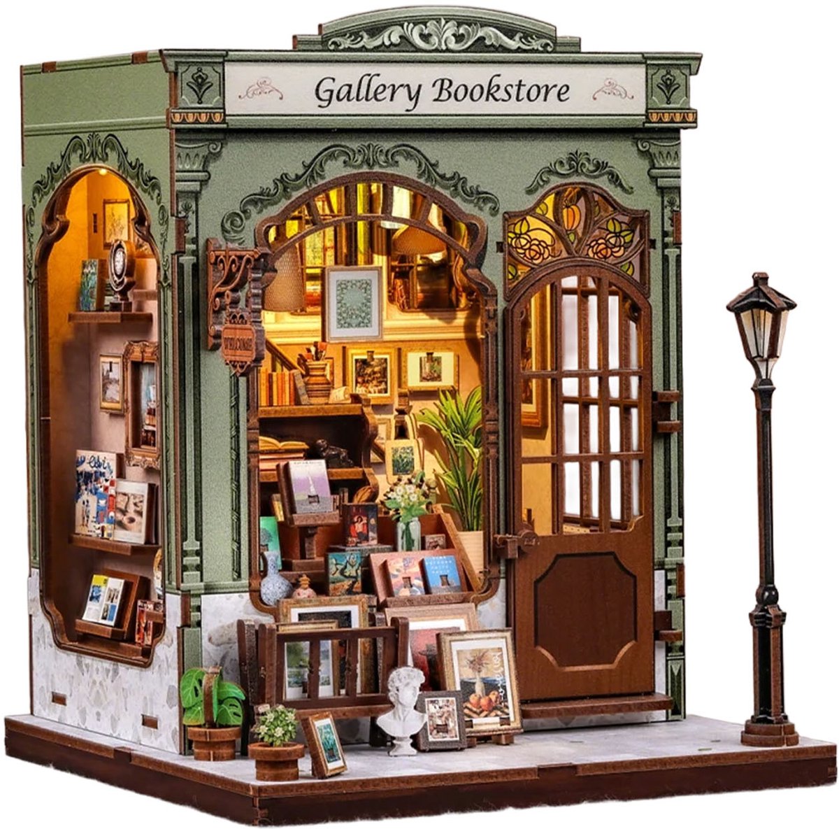 CuteBee\u0020Miniatuurhuisje\u0020Gallery\u0020Bookstore\u0020\u2013\u0020Houten\u00203D\u0020Puzzel\u0020DIY\u0020Bouwpakket\u0020voor\u0020Volwassenen\u0020Modelbouw