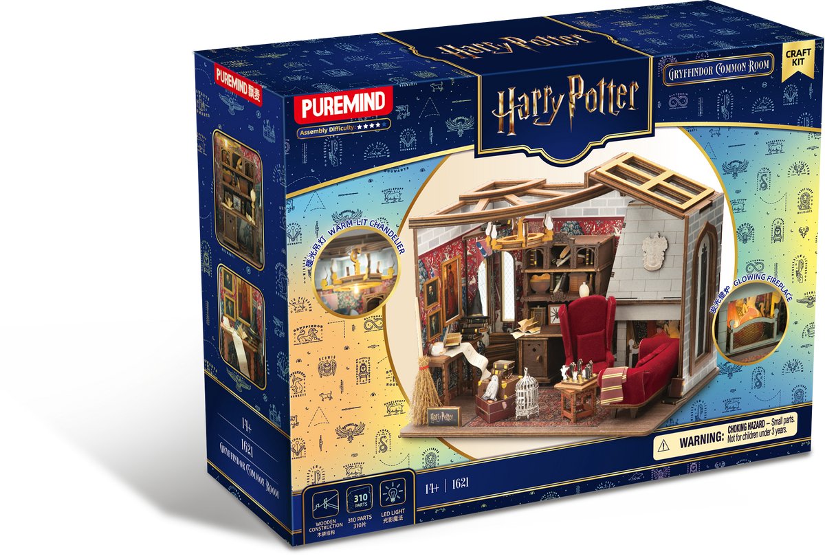 Harry\u0020Potter\u0020Gryffindor\u0020Common\u0020Room\u00203D\u0020Houten\u0020Puzzel\u0020Bouwpakket\u0020\u2013\u0020Modelbouw\u0020DIY\u0020\u0028310\u0020Onderdelen\u0029