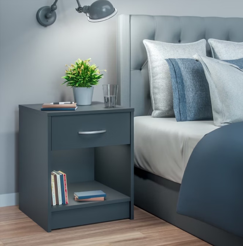 Nachtkastje\u0020Hamburg\u0020Antraciet\u002050x40x35cm\u0020 Nachtkastje\u0020Hamburg\u0020Antraciet\u002050x40x35cm\u0020