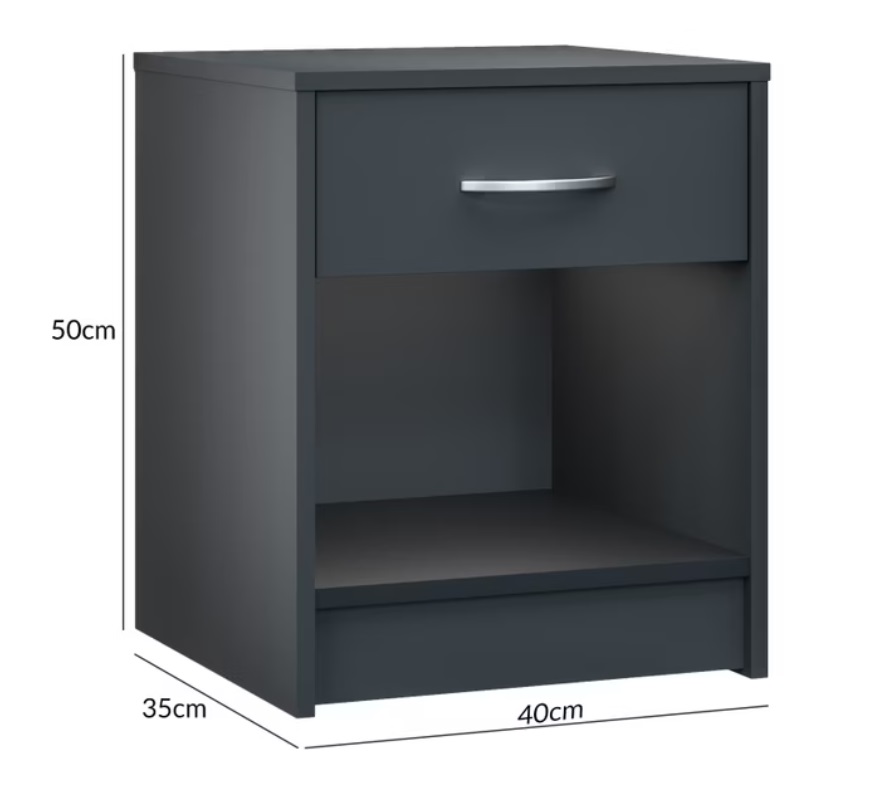 Nachtkastje\u0020Hamburg\u0020Antraciet\u002050x40x35cm\u0020 Nachtkastje\u0020Hamburg\u0020Antraciet\u002050x40x35cm\u0020