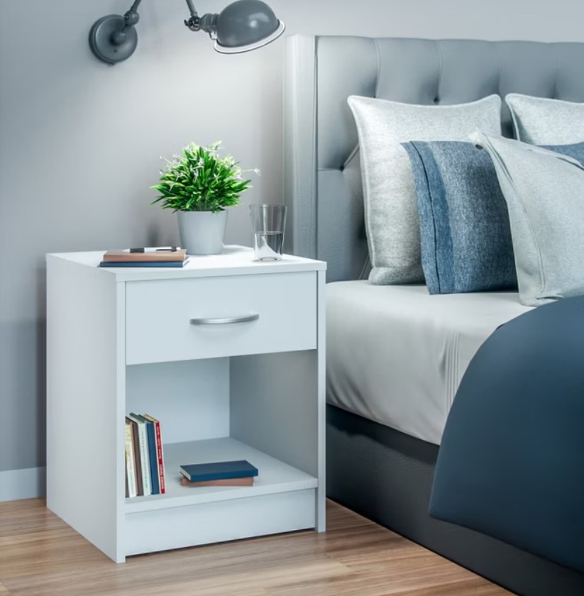 Nachtkastje\u0020Hamburg\u0020Wit\u002050x40x35cm\u0020
