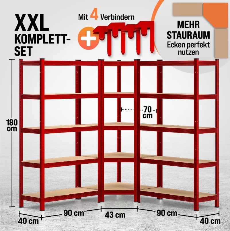 Stellingkast\u0020en\u0020hoekrekken\u0020Rood\u0020875kg\u0020per\u0020stuk\u0020,\u0020set\u0020van\u00203