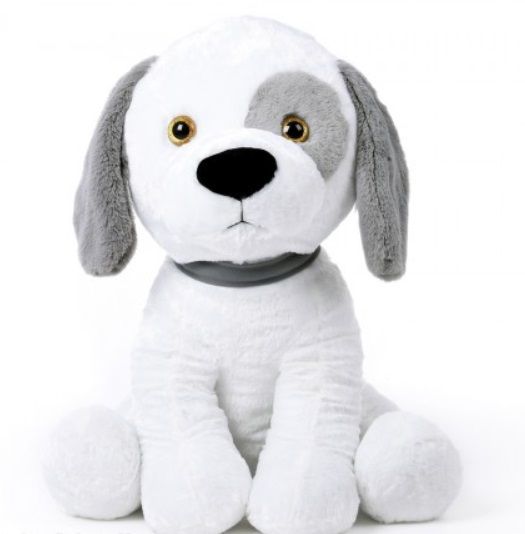 Pluche\u0020Hond\u002050\u0020cm\u0020Wit\u002DGrijs