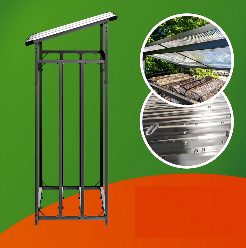 Brandhoutrek\u0020Antraciet\u0020198x163x70cm\u0020met\u0020zeil\u0020\u002B\u0020draagtas\u0020