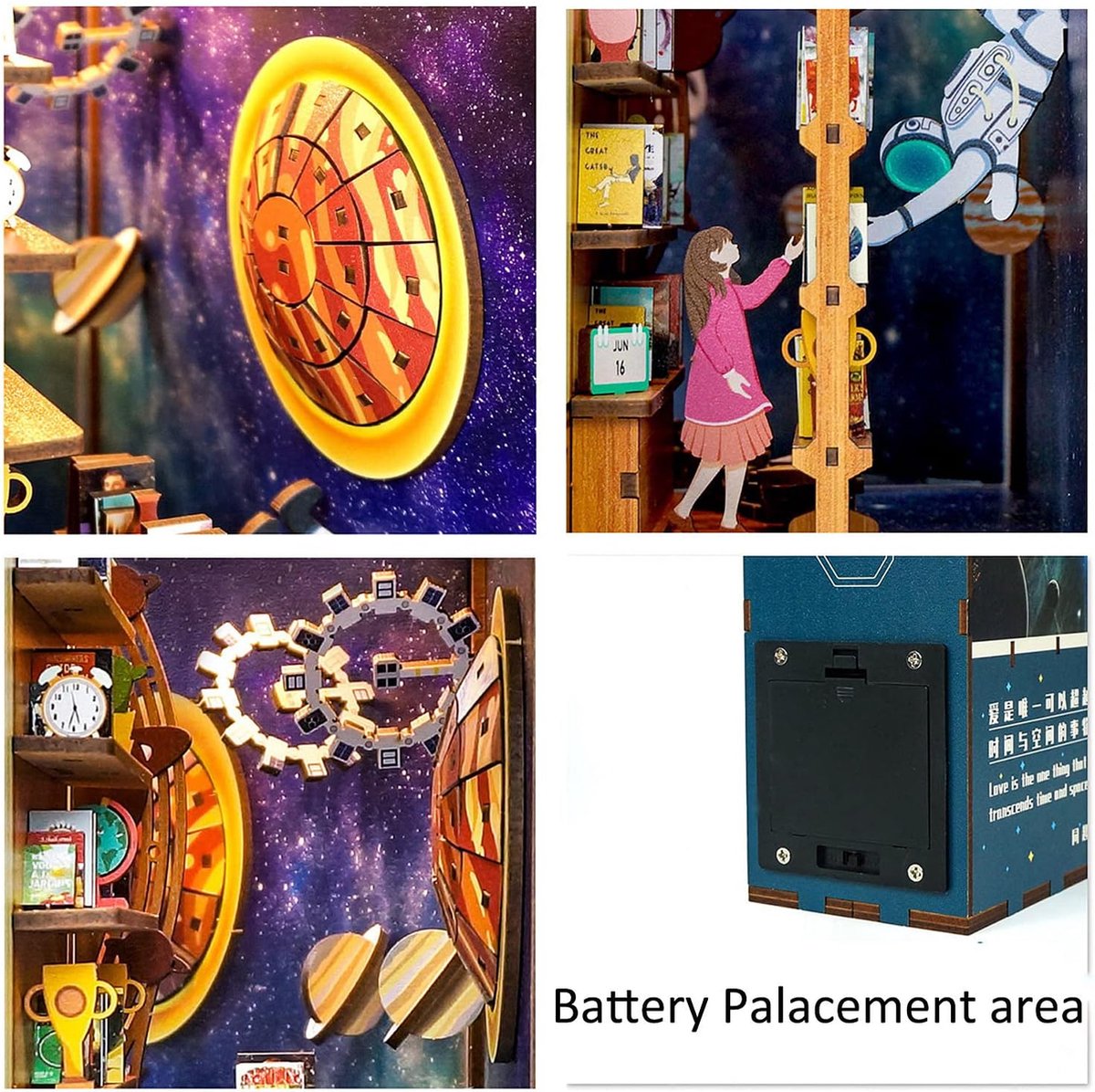 Tone\u002Dcheer\u0020BookNook\u0020Interstellar\u0020DIY\u0020Modelbouw\u0020Knutselen