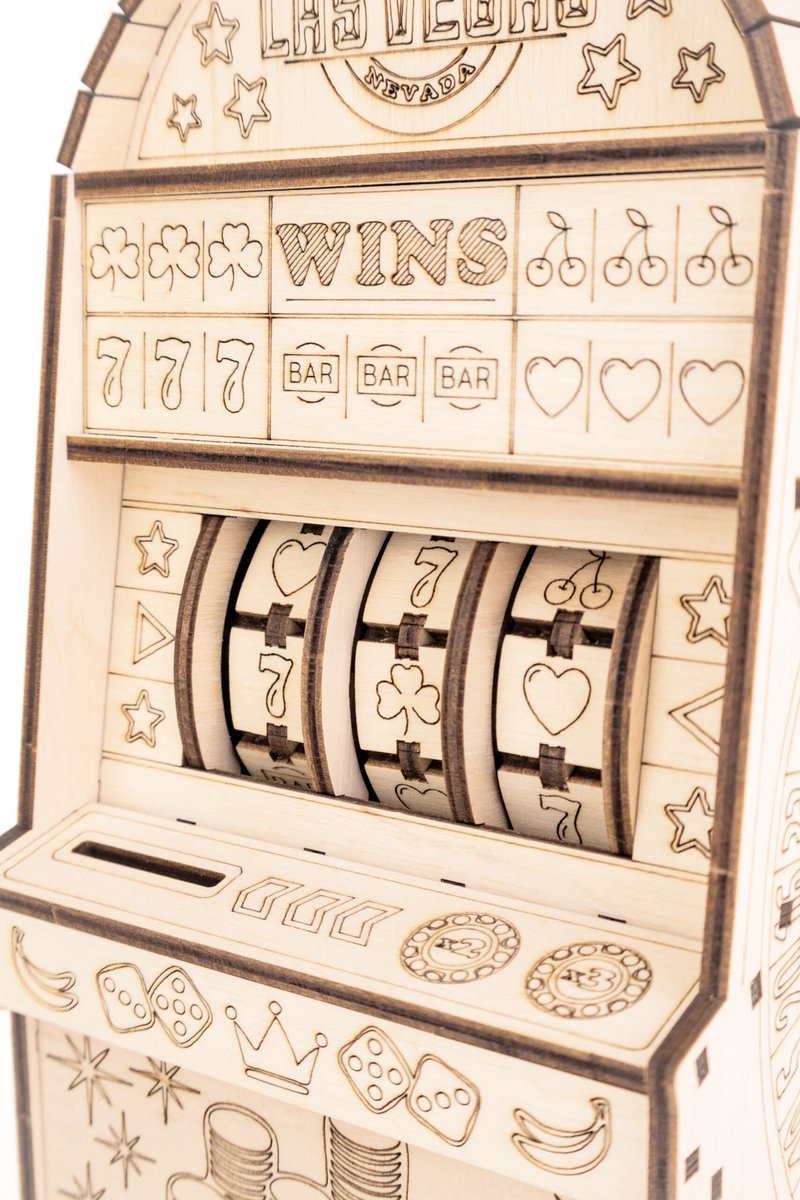 Eco\u0020Wood\u0020Art\u0020One\u002DArmed\u0020Bandit\u00203D\u0020Mechanische\u0020Jackpot\u0020Modelbouw