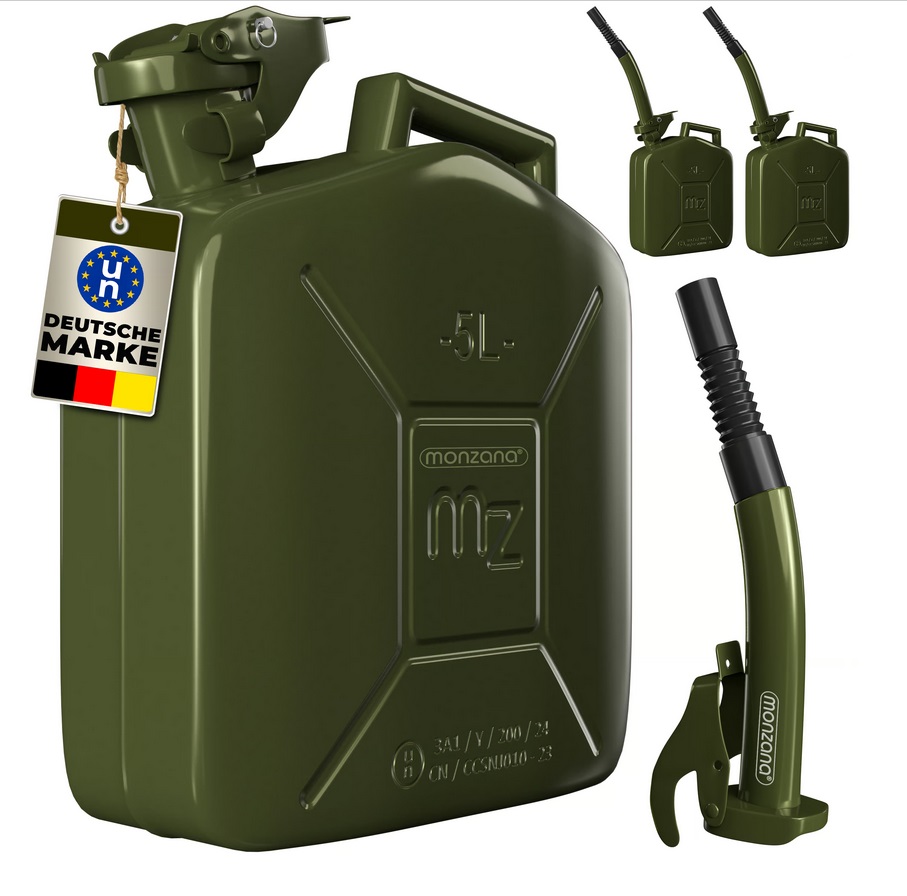 Metalen\u0020jerrycan\u00205\u0020liter\u0020Groen\u0020,\u0020Set\u0020van\u00203\u0020met\u0020schenktuit