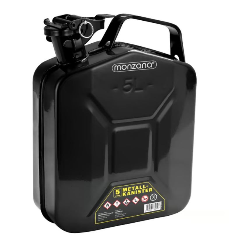 Metalen\u0020jerrycan\u0020Zwart\u00205\u0020liter\u0020