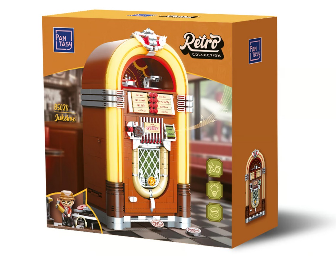 PANTASY\u0020Retro\u0020Jukebox\u0020bouwset\u0020met\u0020geluid\u0020en\u0020verlichting\u0020\u002D\u00201273\u0020onderdelen