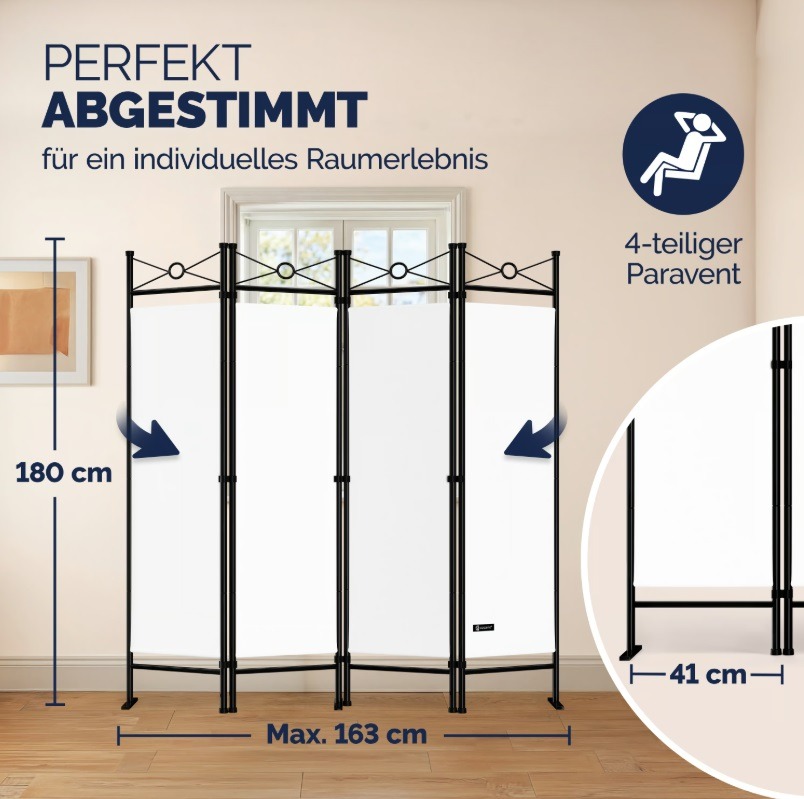 Kamerscherm\u0020Lucca\u0020wit\u0020Staal\u0020180x163cm\u0020Inklapbaar Kamerscherm\u0020Lucca\u0020wit\u0020Staal\u0020180x163cm\u0020Inklapbaar